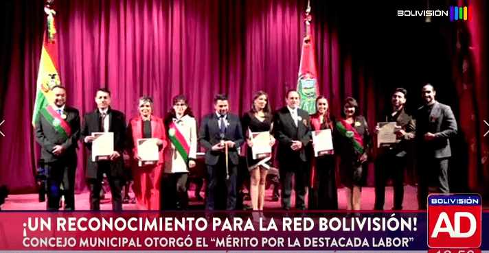 Fotografía de  Un reconocimiento para la red Bolivisión por su destacada labor