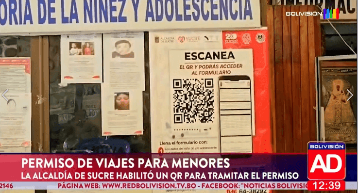 Fotografía de Habilitaron QR para tramitar permisos de viaje de menores en Sucre