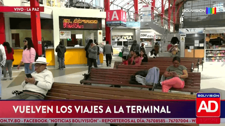 Fotografía de Vuelven los viajes en la terminal de La Paz