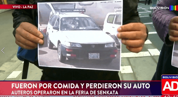 Fotografía de  Fueron por comida y perdieron su auto en La Paz; un vehículo Toyota blanco involucrado