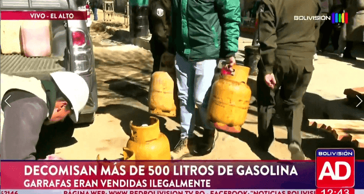 Fotografía de Decomisaron más de 500 litros de gasolina que eran vendidos ilegalmente en El Alto