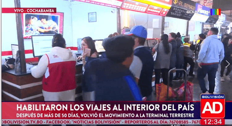 Fotografía de Habilitan los viajes al interior del país desde Cochabamba tras más de 50 días