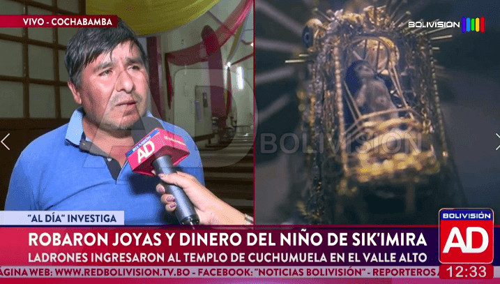 Fotografía de  Robaron joyas y dinero del Niño Siki’imira en templo de Cuchumuela