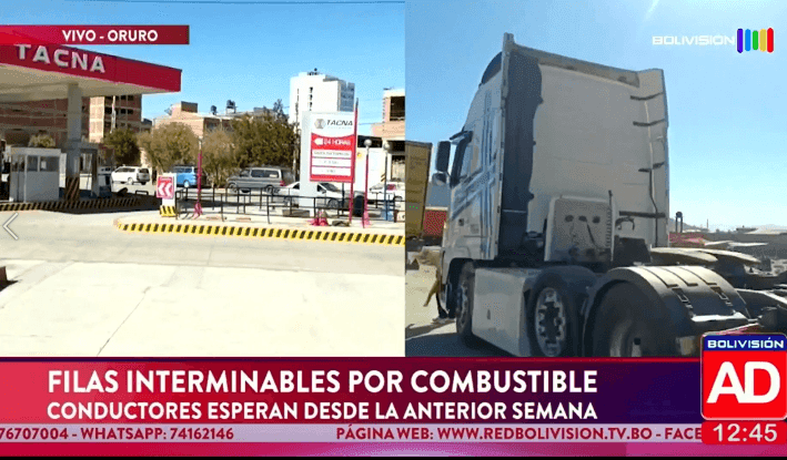 Fotografía de No llega diésel ni gasolina a los surtidores y conductores esperan desde la semana pasada en Oruro