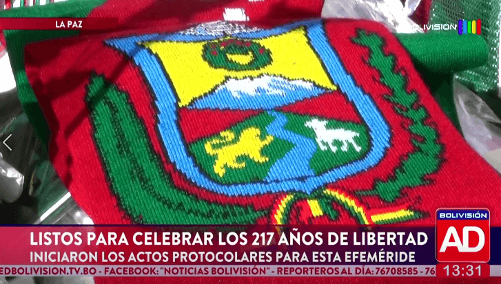 Fotografía de  Listos para celebrar los 217 años de la gesta libertaria de La Paz