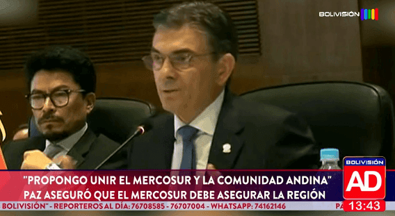 Fotografía de Rodrigo Paz propone unir el Mercosur y la Comunidad Andina