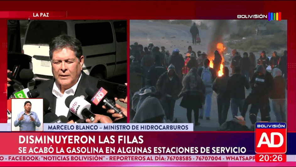 Fotografía de Gobierno asegura que disminuyeron las filas por combustible y la ANH bloqueó 179 placas