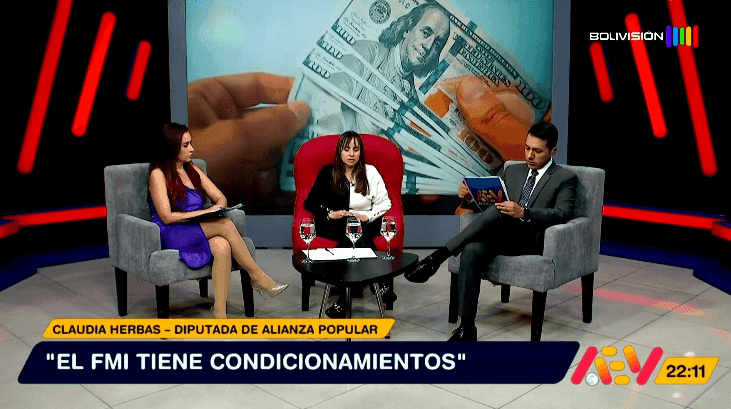 Fotografía de La diputada Claudia Herbas cuestionó los acuerdos de Bolivia con el FMI