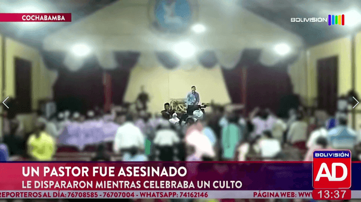 Fotografía de  Pastor fue asesinado durante un culto en Cochabamba