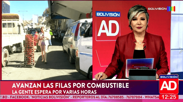 Fotografía de Levantaron los bloqueos, pero continúan las filas por combustible en La Paz