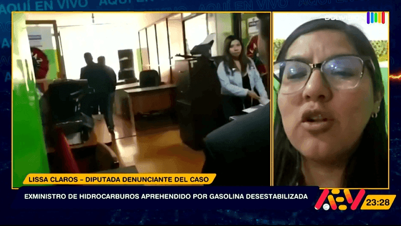 Fotografía de Diputada Lissa Claros habló sobre la denuncia por la denominada “gasolina desestabilizada” contra Mauricio Medinaceli