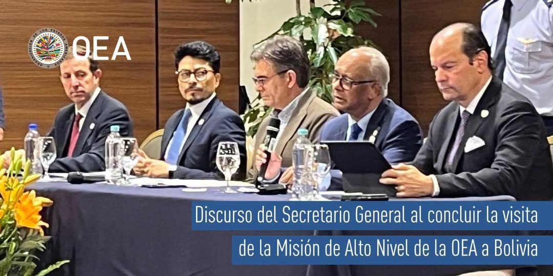 Fotografía de La OEA llamó al Gobierno a impulsar acuerdos para reconstruir Bolivia tras los 53 días de bloqueos