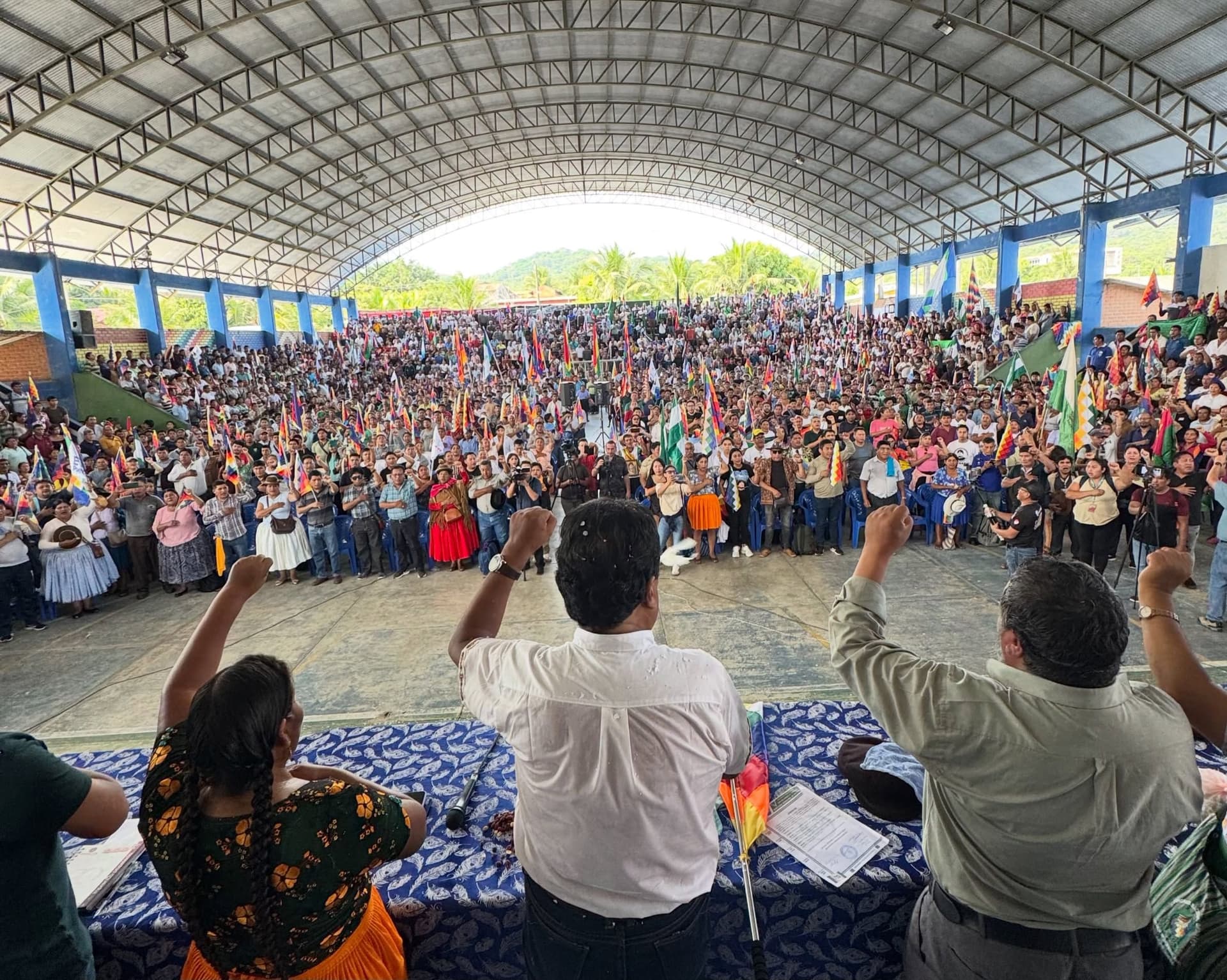 Fotografía de Evo Morales reúne a sus bases en el trópico de Cochabamba