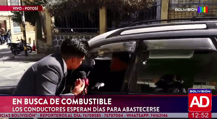 Fotografía de  Conductores esperan varios días para abastecerse de combustible en Potosí