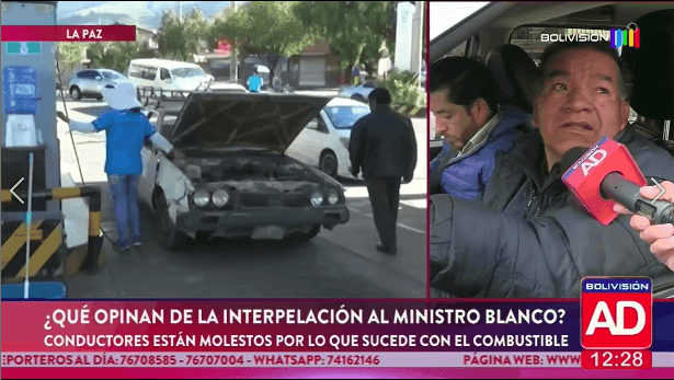 Fotografía de Población cuestiona la interpelación al ministro Blanco mientras las filas por combustible continúan