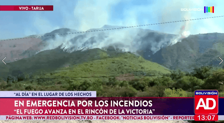 Fotografía de Tarija permanece en emergencia por incendios forestales