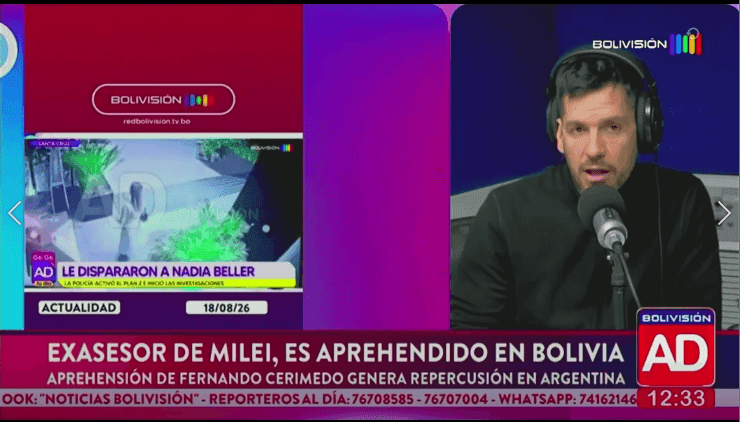Fotografía de  Aprehensión de Fernando Cerimedo en Bolivia repercute en Argentina 