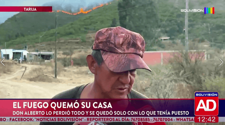 Fotografía de Incendio destruyó la vivienda de don Alberto y quedó a la espera de una reconstrucción en Tarija