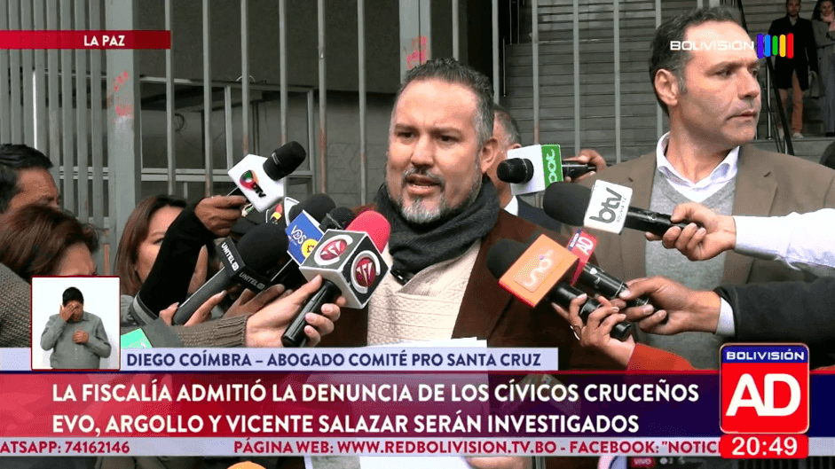 Fotografía de Fiscalía admite denuncia del Comité pro Santa Cruz contra Evo Morales, Mario Argollo y Vicente Salazar