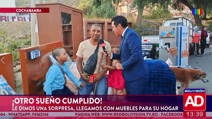 Fotografía de Don José Manuel y sus hijas recibieron apoyo solidario y lograron una nueva oportunidad de vida
