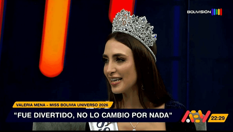 Fotografía de Valeria Mena habló sobre las entrevistas del Miss Bolivia, tras la coronación