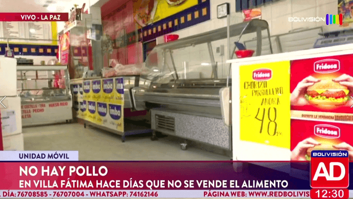 Fotografía de  Villa Fátima: reportan ausencia de pollo en los puntos de venta de la zona en La Paz