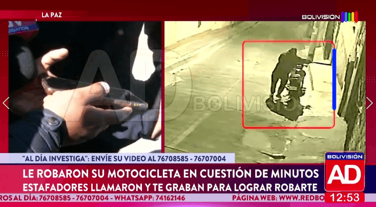 Fotografía de Delincuente robó una motocicleta en menos de un minuto en la zona norte de La Paz