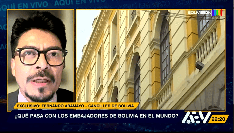 Fotografía de Canciller Fernando Aramayo habló sobre la madera incautada en Chile, bolivianos reclutados para la guerra y las embajadas