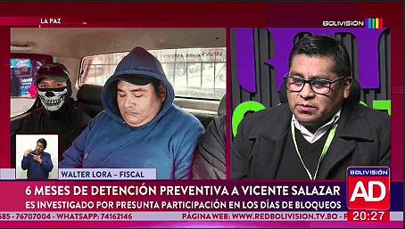 Fotografía de Vicente Salazar fue enviado a Chonchocoro con seis meses de detención preventiva