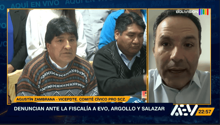 Fotografía de Comité pro Santa Cruz denuncia a Evo Morales y otros dirigentes por los 53 días de bloqueos