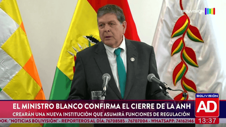 Fotografía de Ministro Blanco confirmó el cierre de la ANH