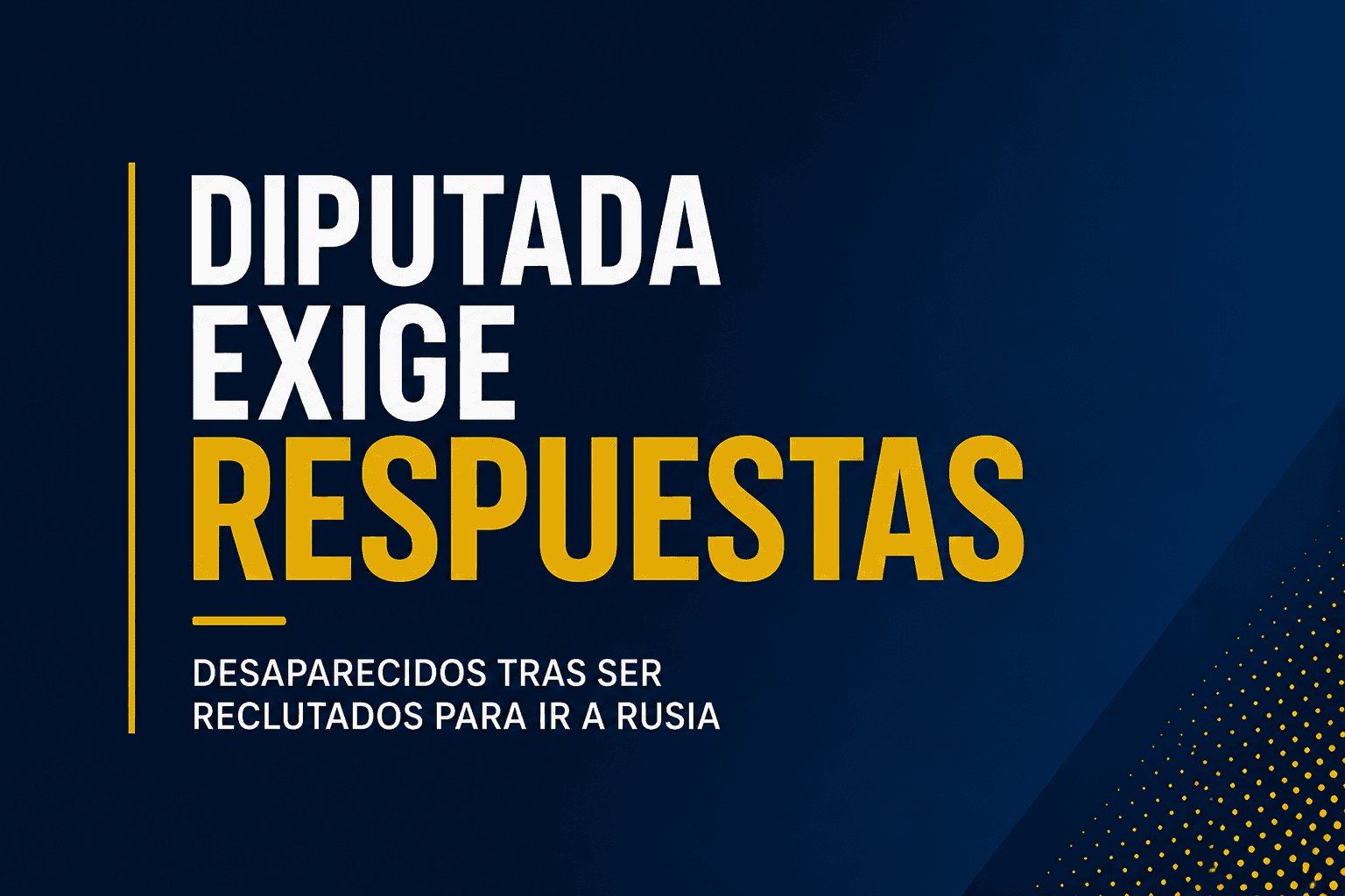 Fotografía de Diputada pide investigar reclutamiento de jóvenes bolivianos que viajaron a Rusia