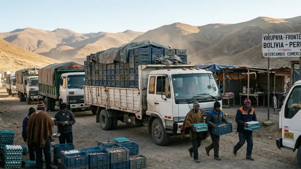 Fotografía de Contrabando de huevos en Bolivia: La ruta de Virupaya y el millonario flujo hacia Perú sin control estatal