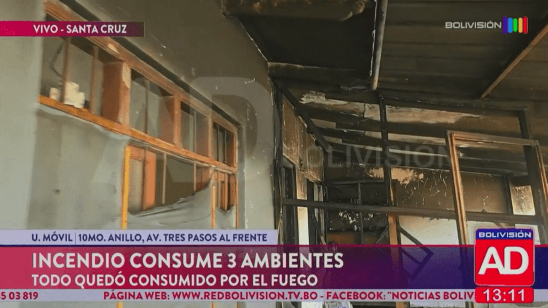 Fotografía de Incendio deja tres inmuebles afectados en santa cruz