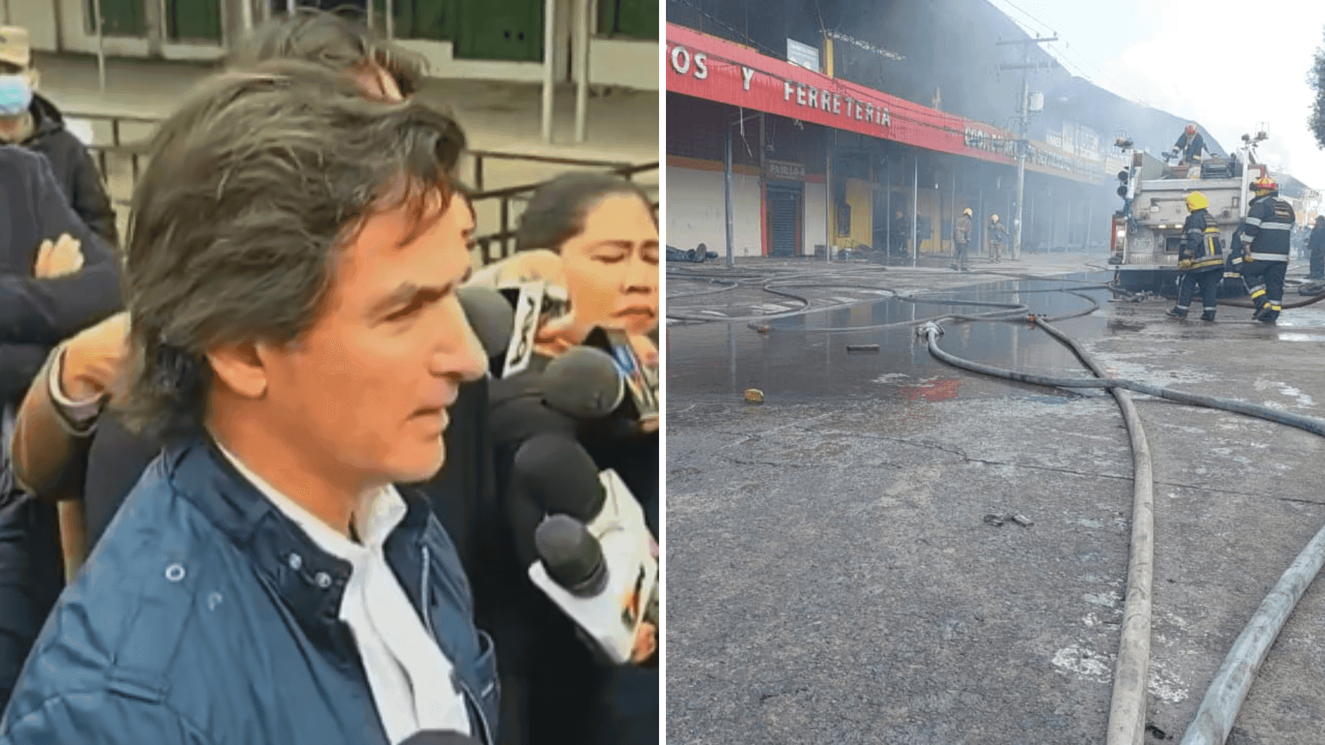Fotografía de Autoridades nacionales y municipales visitan la Feria Barrio Lindo y anuncian apoyo a comerciantes afectados por el incendio