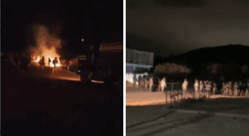 Fotografía de La Policía dispersa con gases un intento de bloqueo en Parotani y aprehende a cuatro personas con dinamita