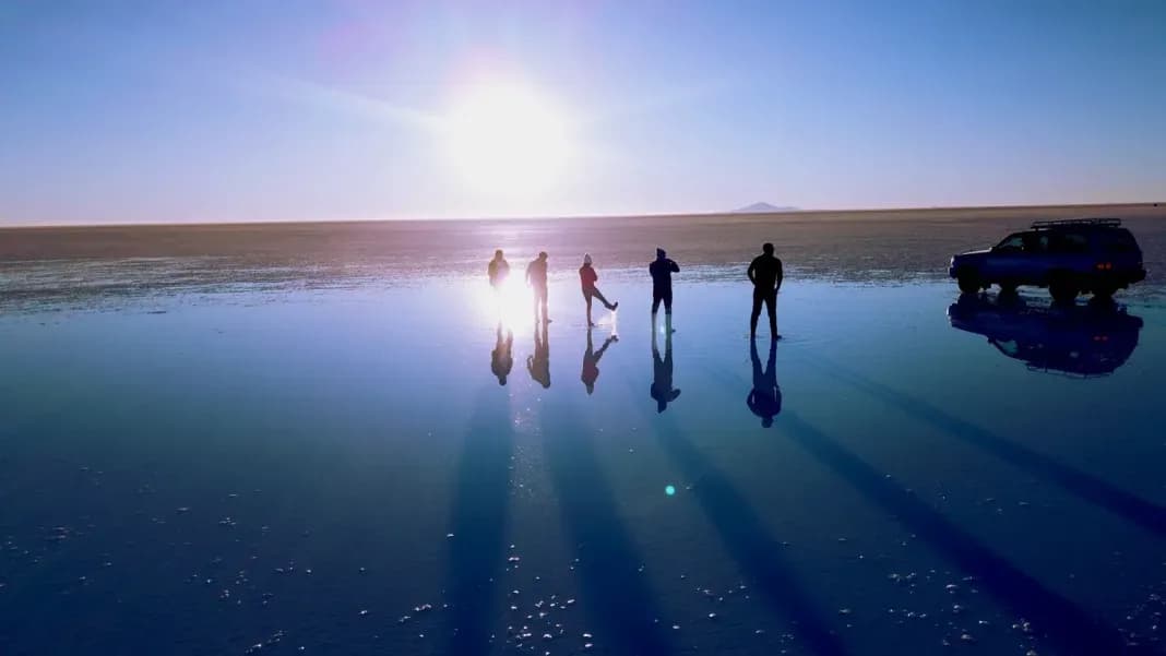 Fotografía de Salar de Uyuni: la nieve podría generar antes el famoso efecto espejo