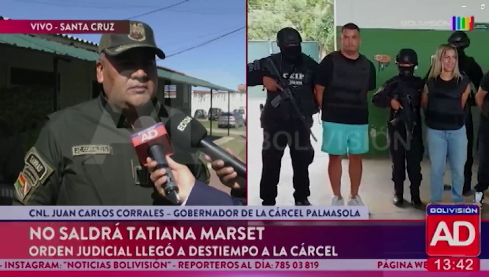 Fotografía de Palmasola: frenan salida de Tatiana Marset a clínica privada por observaciones en la orden judicial