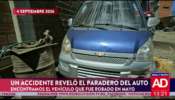 Fotografía de Un accidente reveló el paradero de un auto robado en mayo