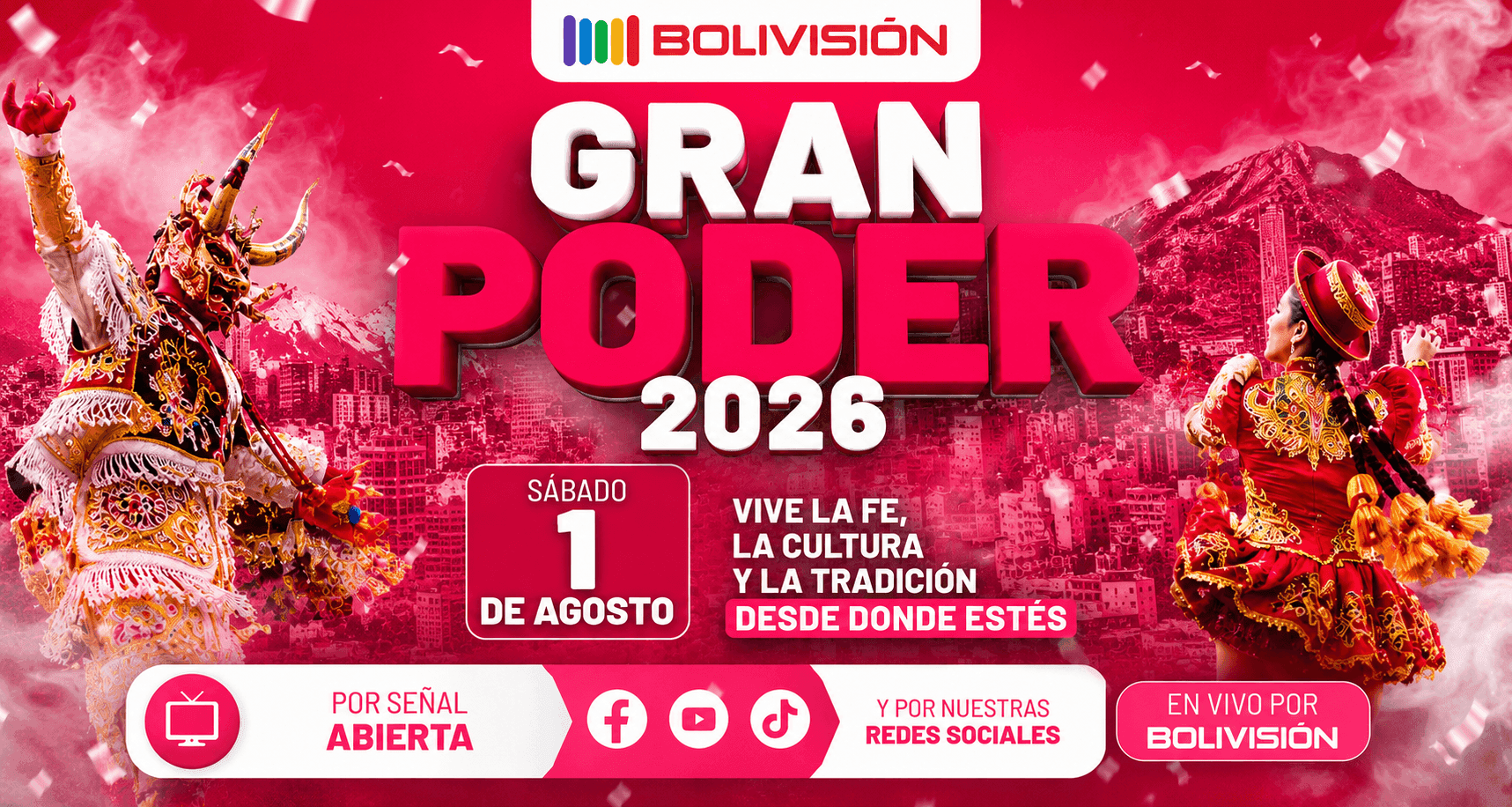 Fotografía de El Gran Poder se vive por Bolivisión con una cobertura especial