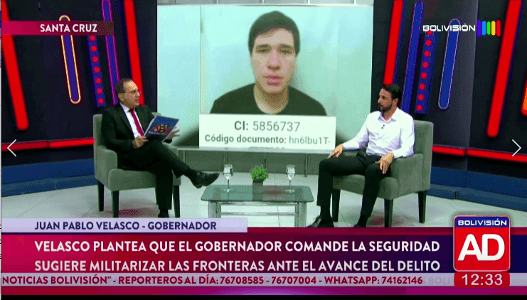 Fotografía de Juan Pablo Velasco plantea reforzar la seguridad en Santa Cruz