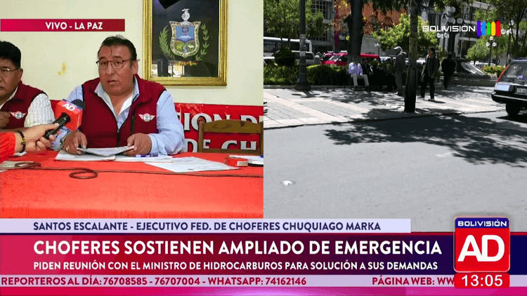 Choferes en estado de emergencia piden reunión con el ministro de Hidrocarburos