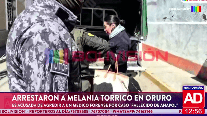 Fotografía de Arrestaron a Melania Torrico en Oruro tras incidente con una médica forense