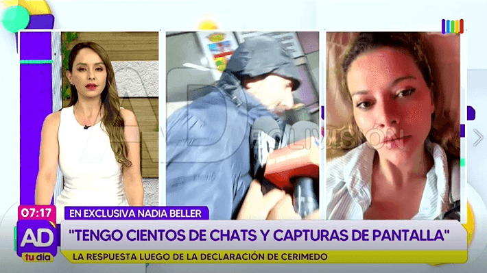 Fotografía de Nadia Beller responde a Cerimedo y anuncia que entregará chats y capturas a la Fiscalía