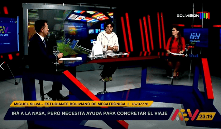 Fotografía de El boliviano que fue seleccionado para un programa de la NASA