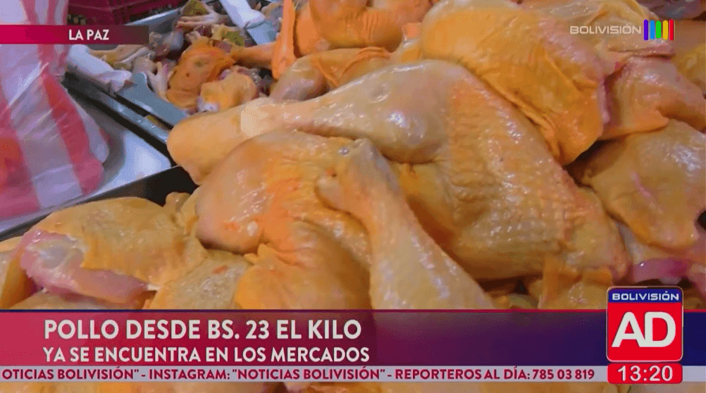 Fotografía de Pollo baja de precio en La Paz: kilo se vende desde 23 bolivianos tras semanas de escasez
