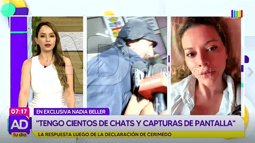 Nadia Beller responde a Cerimedo y anuncia que entregará chats y capturas a la Fiscalía