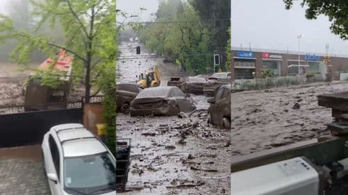 Aluvión en Santiago de Chile deja seis heridos y provoca daños en viviendas y calles