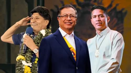 Reunión entre Gustavo Pietro, EvoMorales, Andrónico Rodríguez