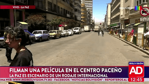 El centro paceño es escenario de un rodaje internacional que concluye hoy. Durante la grabación, no está permitido tomar fotografías de la producción.